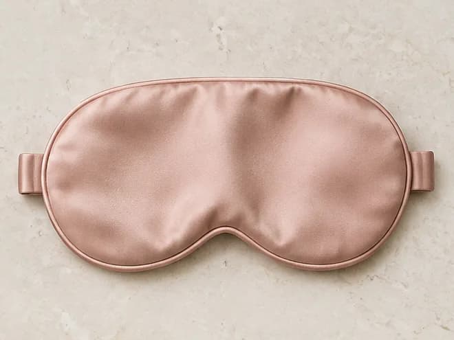 Flat Silk Mask, Blush, photographed flat