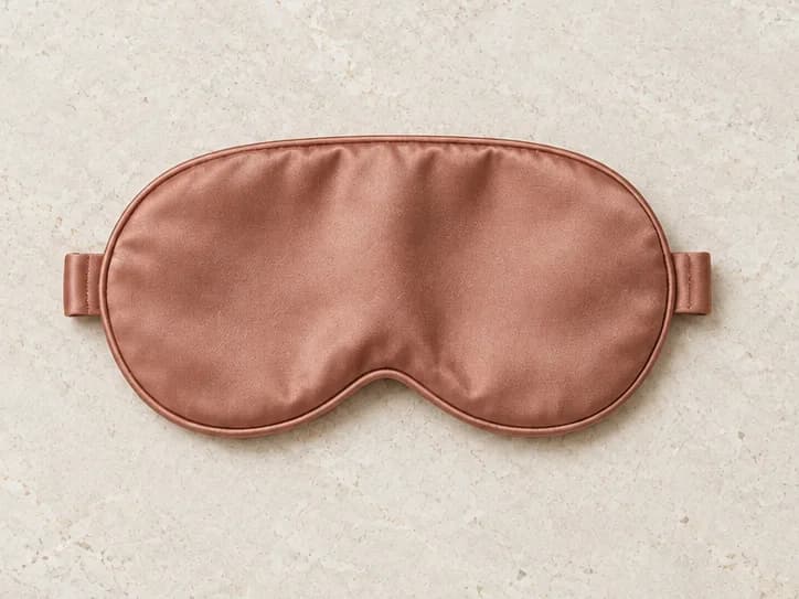 Flat Silk Mask, Clay, photographed flat